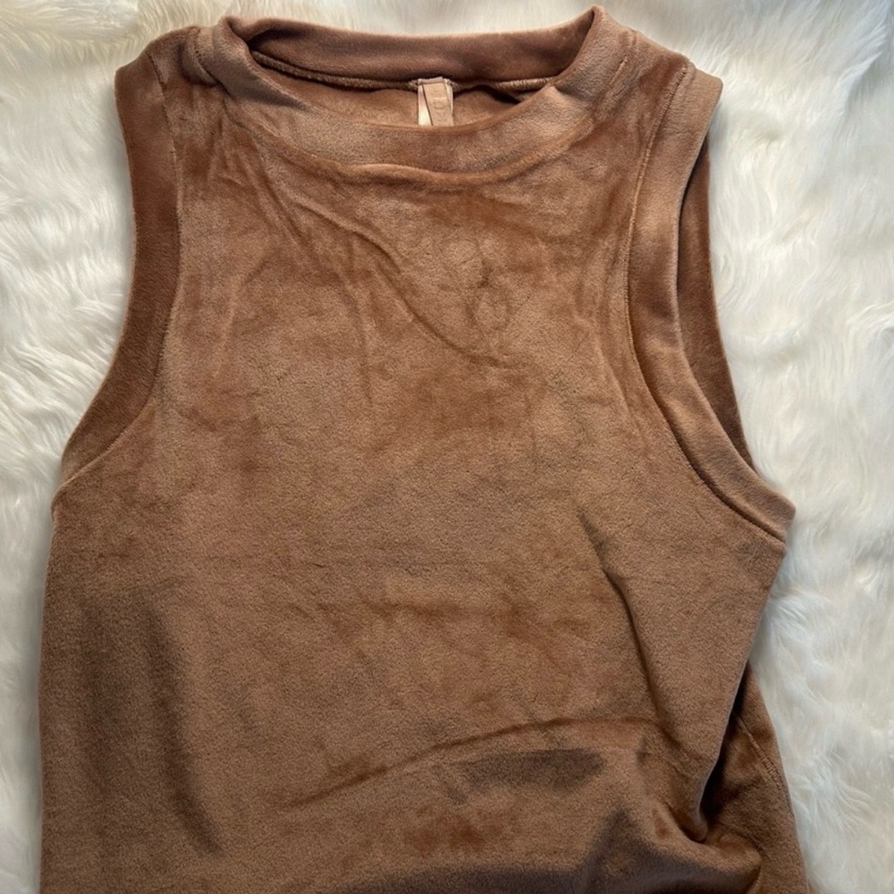 Sleeveless Brown Tank Top